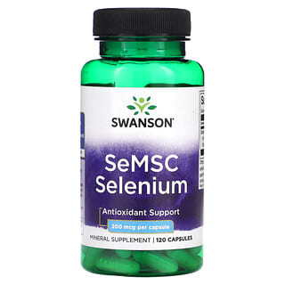 Swanson (سوانسون)‏, سيلينيوم من SeMSC ، 200 مكجم ، 120 كبسولة