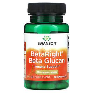 Swanson, BetaRight, Beta Glucan, 250 mg, 60 Cápsulas