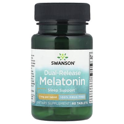 Swanson, Melatonin, Dual-Release, 3 mg, 60 Tablets