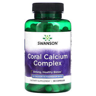 Swanson, Complexe de calcium de corail, 90 capsules