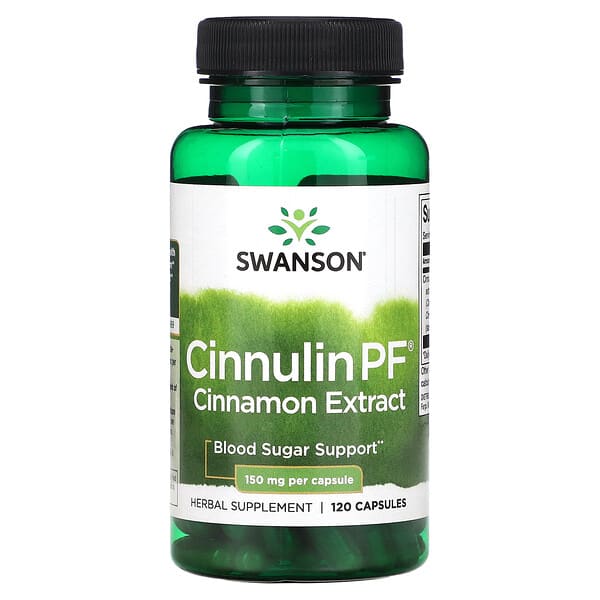 Swanson, Cinnulin PF（シヌリンPF）、シナモンエキス、150mg、120粒