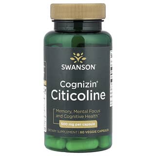 Swanson, Cognizin Citicolina, 500 mg, 60 cápsulas vegetales