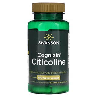 Swanson, Cognizin циттиколін, 500 мг, 60 вегетаріанських капсул