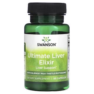 Swanson, Ultimate Liver Elixir com Siliphos Milk Thistle Phytosome, 30 Cápsulas
