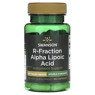Swanson, R-Fraction Alpha Lipoic Acid, Double Strength, 100 mg, 60 Capsules