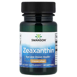 Swanson Vitamins, Зеаксантин, 4 мг, 60 мягких таблеток