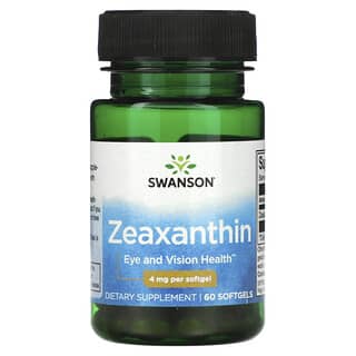 Swanson, Zeaxantina, 4 mg, 60 cápsulas blandas
