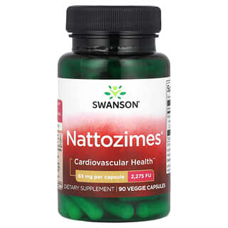 Swanson‏, Nattozimes®‎, ‏65 מ"ג, 90 כמוסות צמחיות