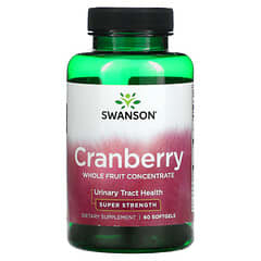 Swanson, Cranberry, Concentrado de Frutas Integrais, Super Força, 60 Cápsulas Softgel