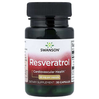 Swanson, Resveratrol, 50 mg, 30 cápsulas