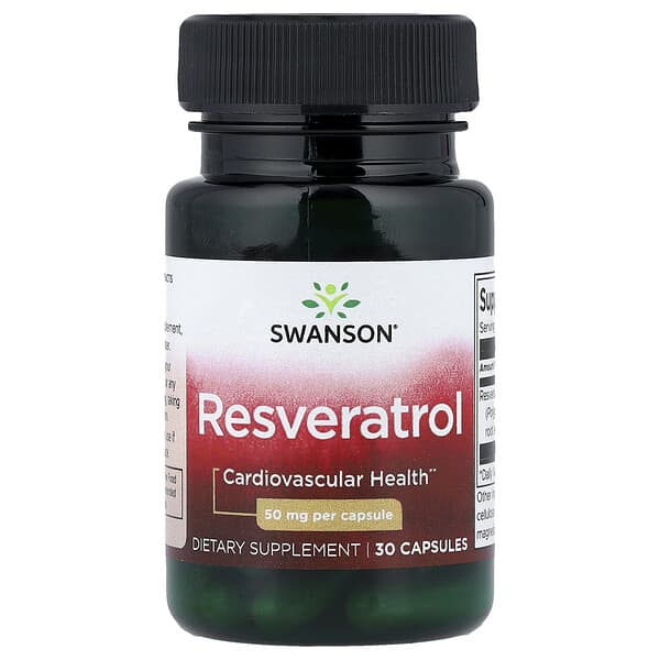 Resveratrol, 50 mg, 30 Capsules