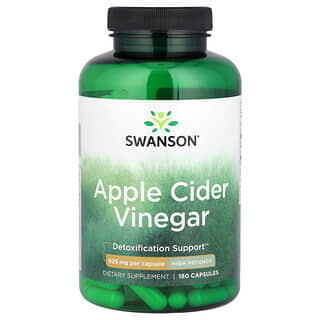 Swanson, Vinaigre de cidre de pomme, Haute efficacité, 625 mg, 180 capsules