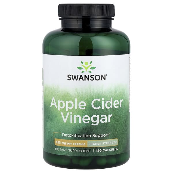 Swanson, Apple Cider Vinegar, Higher Strength, 625 mg, 180 Capsules