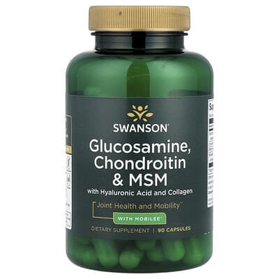 Swanson, Glucosamine, Chondroitin & MSM with Hyaluronic Acid and Collagen, 90 Capsules