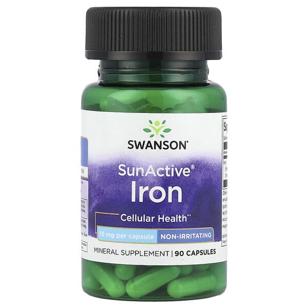 SunActive®, Iron, 15 mg, 90 Capsules