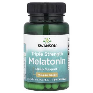 Swanson, Dreifach starkes Melatonin, 10 mg, 60 Kapseln