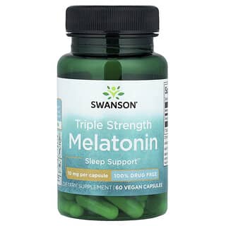 Swanson, Melatonina con triple concentración, 10 mg, 60 cápsulas