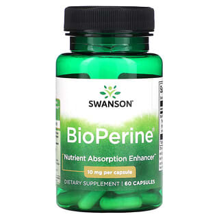 Swanson, BioPerine, 10 mg, 60 Capsules