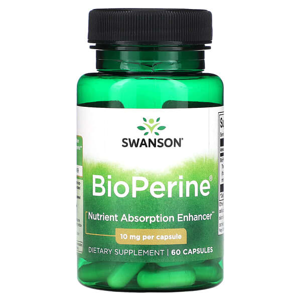 Swanson, BioPerine, 10 mg, 60 Capsules