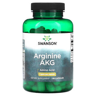 Swanson, Arginina AKG, 1 g, 90 cápsulas