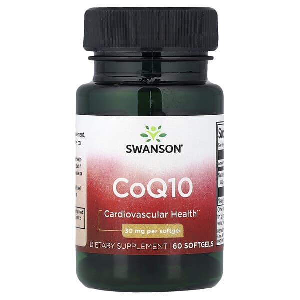 Swanson CoQ10, 30 mg, 60 Softgels
