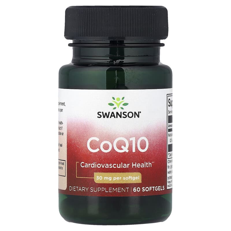 Complément Alimentaire Swanson Coenzyme Q10 30 Mg - 60 Gélules - Neuf Sous Blister