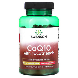 Swanson, CoQ10 com Tocotrienóis, 600 mg, 60 Cápsulas Softgel