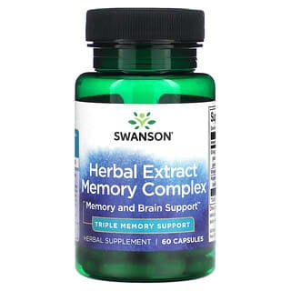 Swanson, Комплекс для памяти с экстрактом трав, 60 капсул