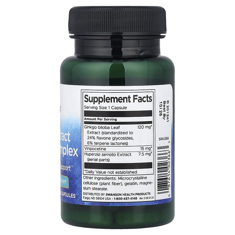 Herbal Extract Memory Complex, 60 Capsules