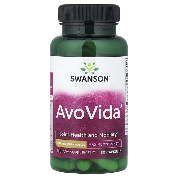 Swanson AvoVida®, Maximum Strength, 300 mg, 60 Capsules