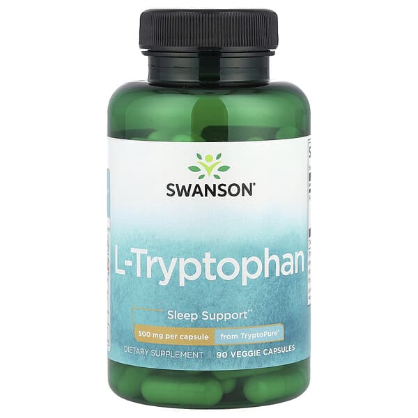 L-Tryptophan, 500 mg, 90 Veggie Capsules
