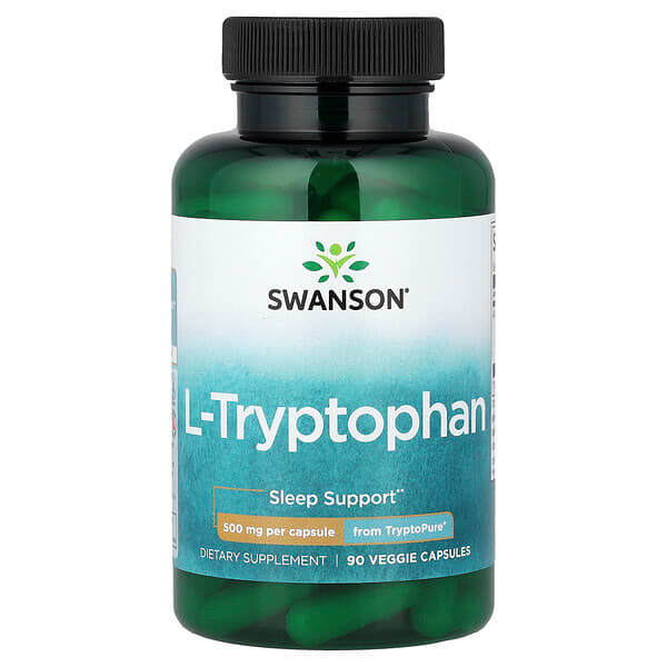 Swanson Vitamins, L-Tryptophan, 500 mg, 90 Veggie Capsules — product photo 1
