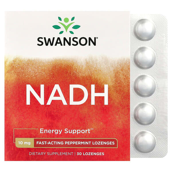 Swanson Vitamins, NADH, Peppermint, 10 mg, 30 Lozenges