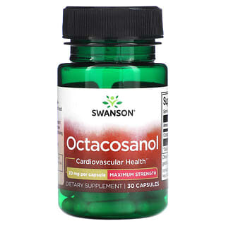 Swanson, Octacosanol, Maximum Strength, 20 mg, 30 Capsules