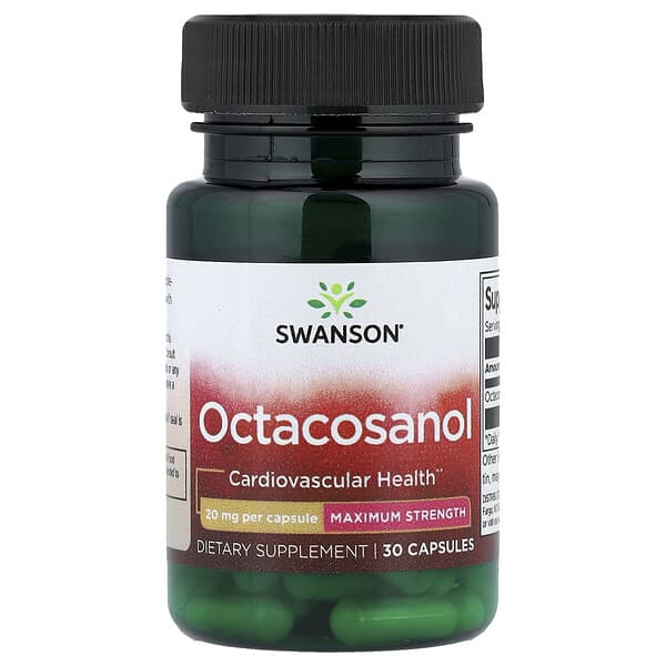 Octacosanol, 20 mg, 30 Capsules