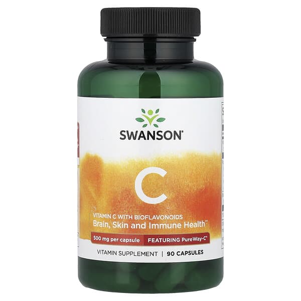 Swanson Vitamins, Vitamin C with BioFlavonoids, 90 Capsules — product photo 1