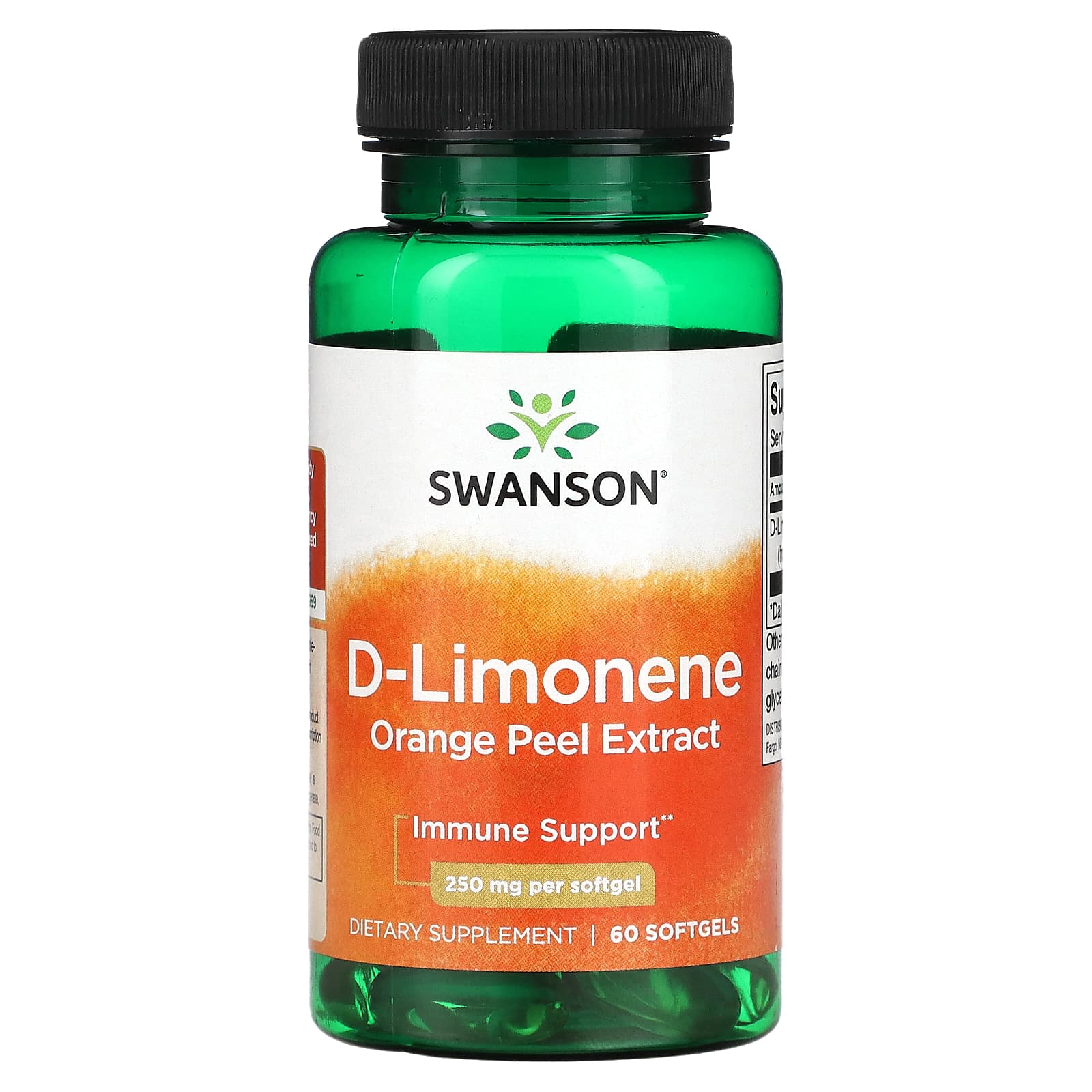 Swanson, D-Limonene, Orange Peel Extract , 250 mg , 60 Softgels