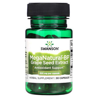 Swanson, MegaNatural-BP（メガナチュラル-BP）ブドウ種子エキス、300mg、30粒