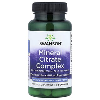 Swanson, Mineral Citrate Complex, 60 Capsules