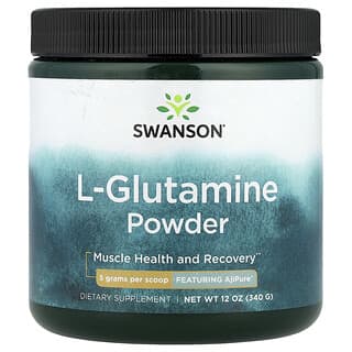 Swanson, L-glutamina en polvo, 340 g (12 oz)