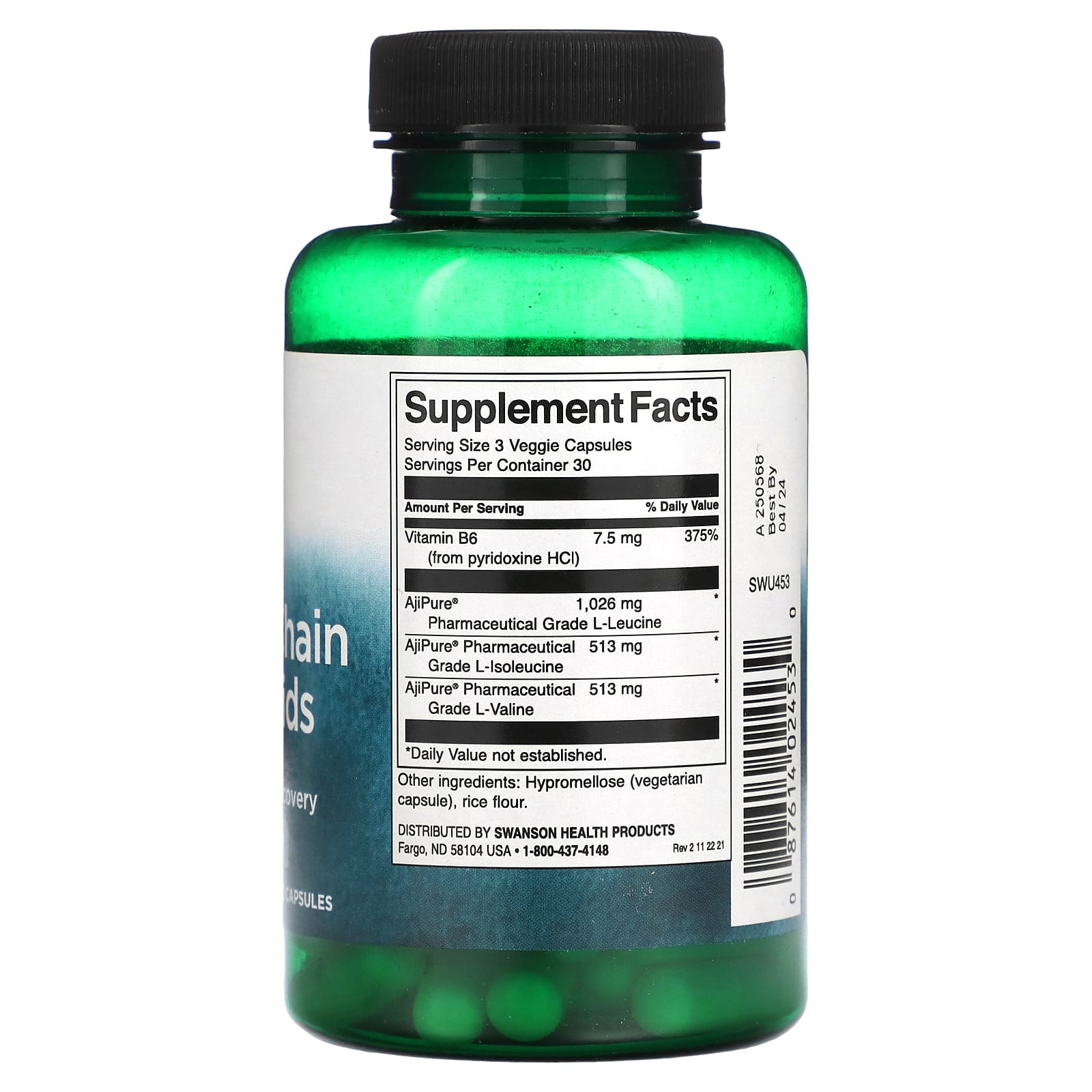 Swanson, BranchedChain Amino Acids, 90 Veggie Capsules