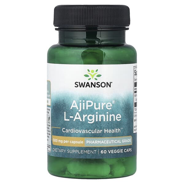 AjiPure® L-Arginine, 500 mg, 60 Veggie Caps