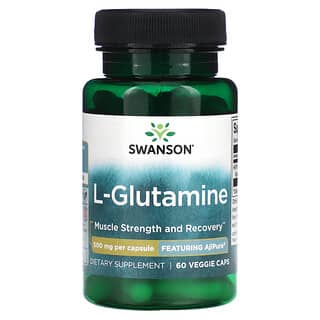 Swanson, L-glutamina, 500 mg, 60 cápsulas vegetales