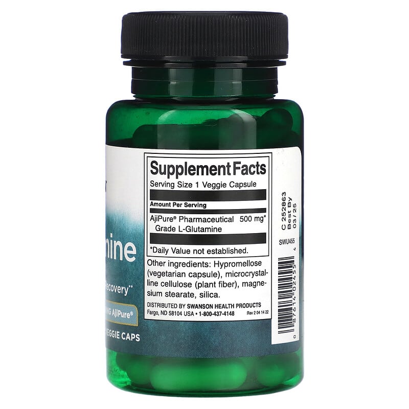 MYVITAMINS L-GLUTAMINE AMINO ACID Lot 2 X 250 Comprimés - 12/25