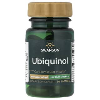 Swanson, Ubiquinol, Maximum Strength, 200 mg, 30 Softgels