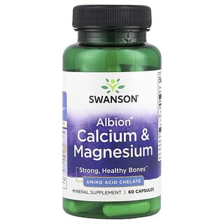 Swanson, Calcium et magnésium Albion®, 60 capsules