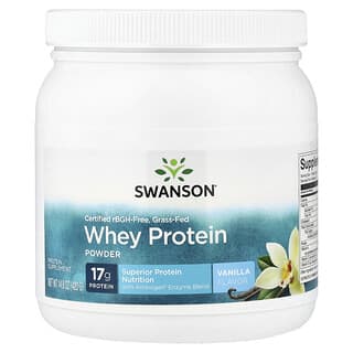 Swanson, Порошок из сывороточного протеина Grass Fed, ваниль, 420 г (14,8 унции)