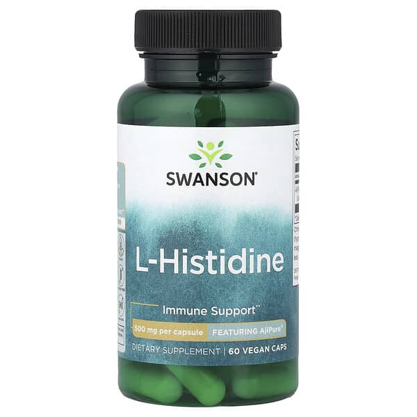L-Histidine, 500 mg, 60 Vegan Caps