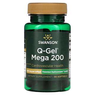 Swanson, Q-Gel Mega 200, 200 mg, 30 Softgels