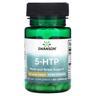 Swanson, 5-HTP, extra stark, 100 mg, 60 Kapseln